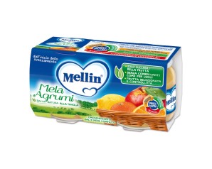 Mellin Omogeneizzato Mela Agrumi 100 G 2 Pezzi