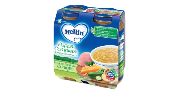 MELLIN PAPPA COMPLETA CONIGLIO 250 G 2 PEZZI