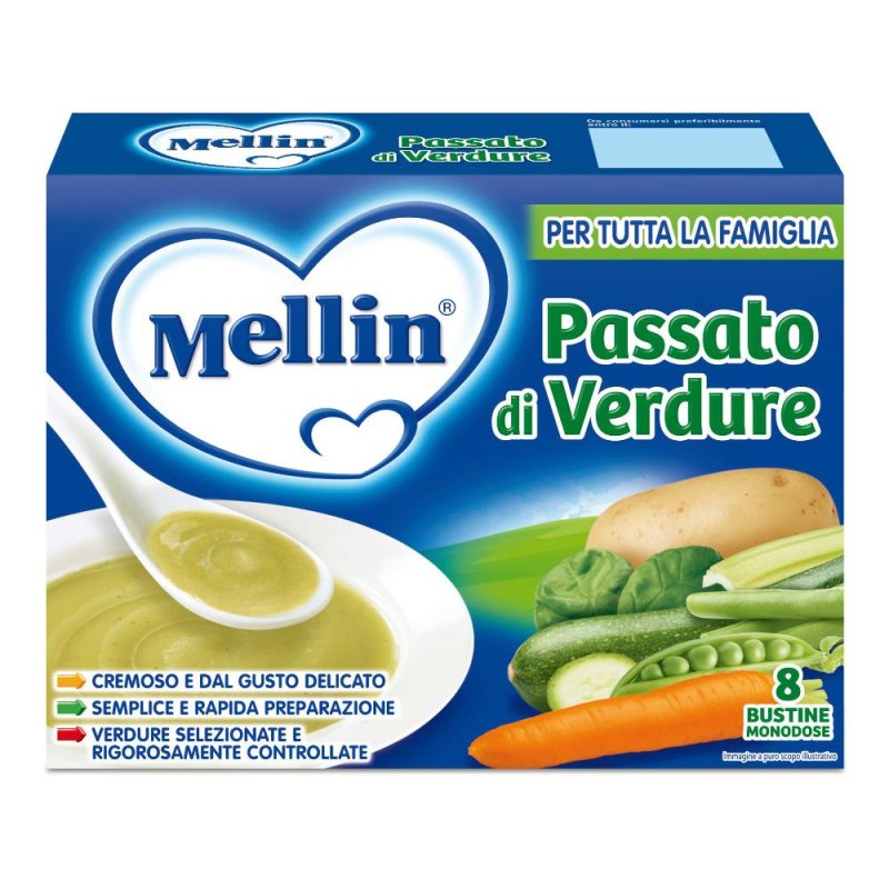 Mellin Passato Di Verdure 8 Bustine Da 13 g Mellin Passato Di Verdure 8 Bustine Da 13 g