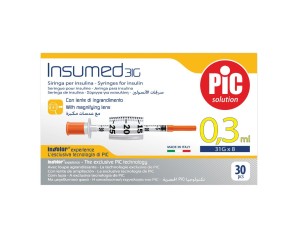 Pic Insumed - Siringa Per Insulina 0.3 ml Ago G31 x 8mm, 30 Pezzi