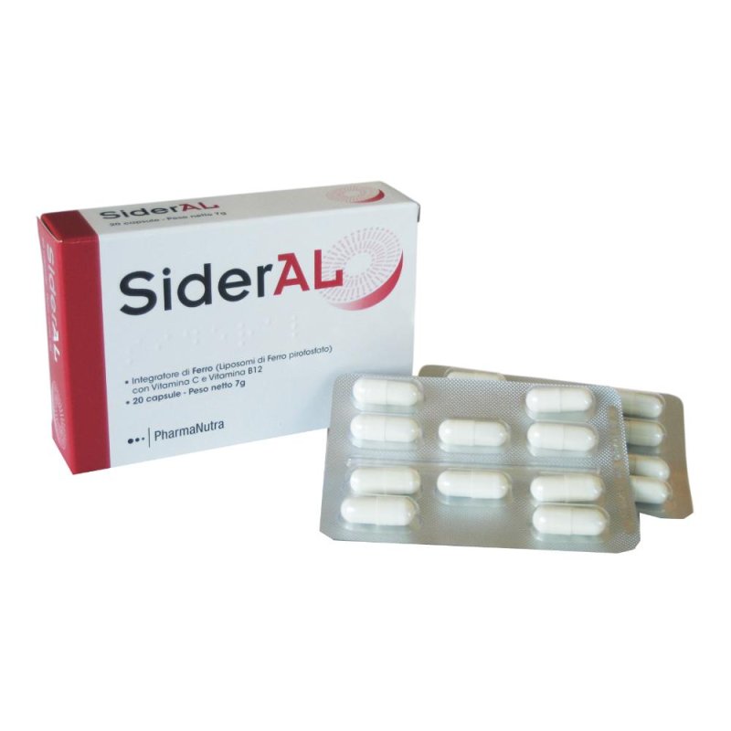Pharmanutra SiderAl Ferro Liposomiale Integratore Alimentare 20 Capsule Pharmanutra SiderAl Ferro Liposomiale Integratore Alimentare 20 Capsule