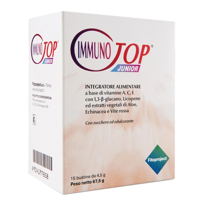 Fitoproject Immunotop Junior Integratore Alimentare 15 Bustine 4.5 gr Fitoproject Immunotop Junior Integratore Alimentare 15 Bustine 4.5 gr