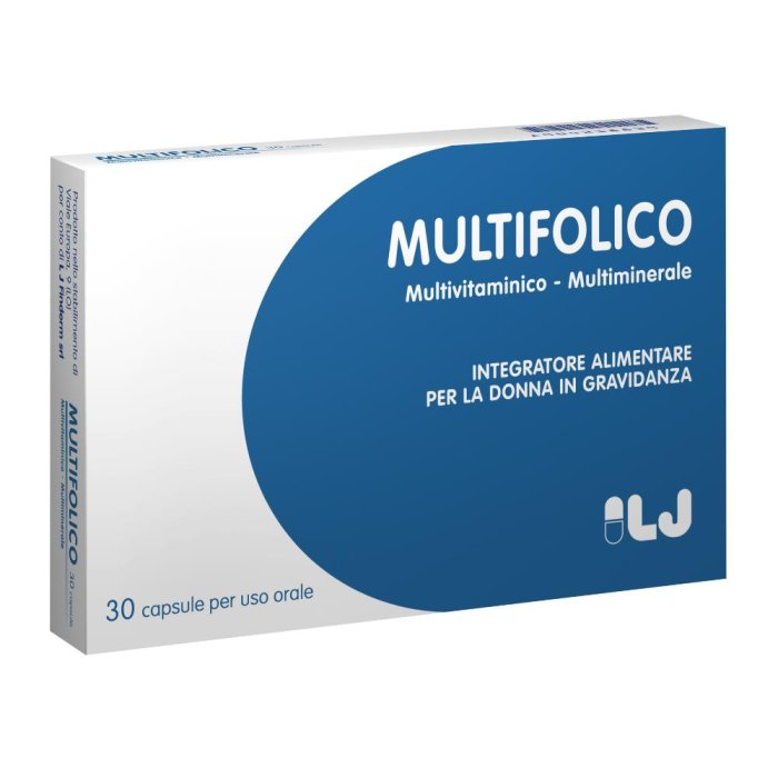 LJ Pharma  Vitamine Minerali MULTIFOLICO Integratore Alimentare 30 Capsule