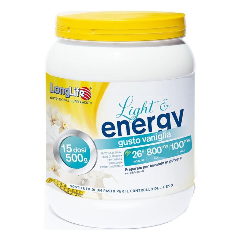 LongLife Light Energy Vaniglia – Integratore Nutrizionale Proteico Sostitutivo del Pasto in Polvere 400 g LongLife Light Energy Vaniglia – Integratore Nutrizionale Proteico Sostitutivo del Pasto in Polvere 400 g