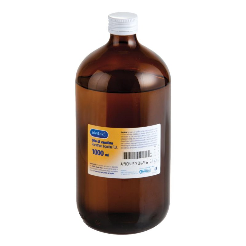 Alvita Olio di Vaselina per stipsi funzionale cronica e sindromi emorroidarie 1000 ml