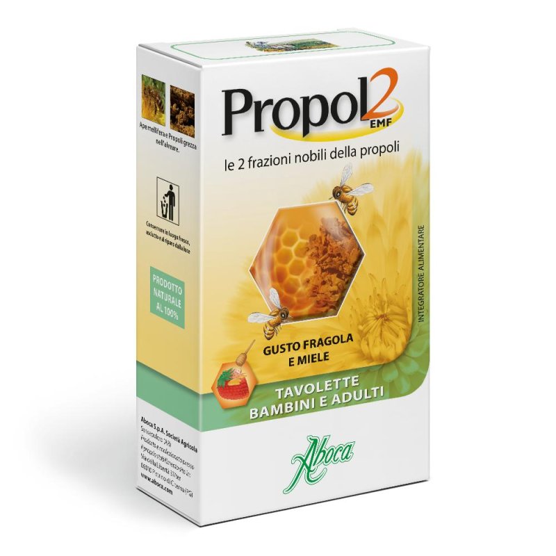 Aboca Propol2 EMF Bimbi Integratore Alimentare 45 Tavolette Fragola Aboca Propol2 EMF Bimbi Integratore Alimentare 45 Tavolette Fragola