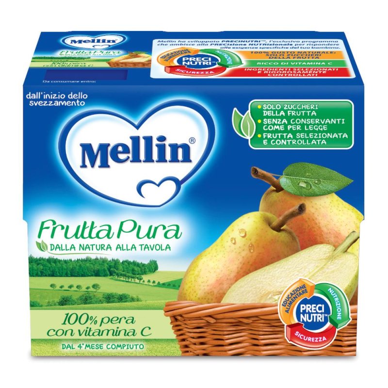 MELLIN Fr.Pura Pera 4x100g MELLIN Fr.Pura Pera 4x100g