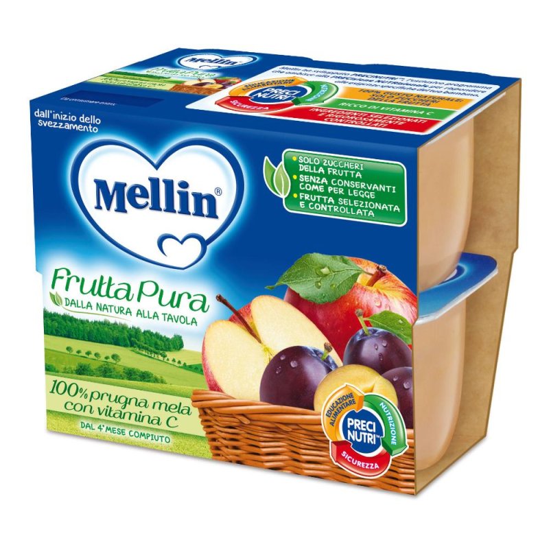 MELLIN Fr.Pura Prug/Mela4x100g MELLIN Fr.Pura Prug/Mela4x100g