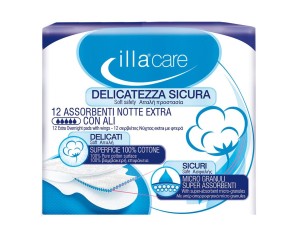 Pietrasanta Pharma Illa Care Assorbente Notte Extra 12 Pezzi