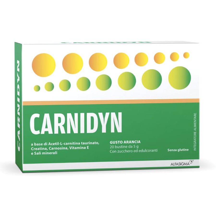 Carnidyn Integratore Alimentare Creatina Carnosina Vitamina E 20 Buste 5 g