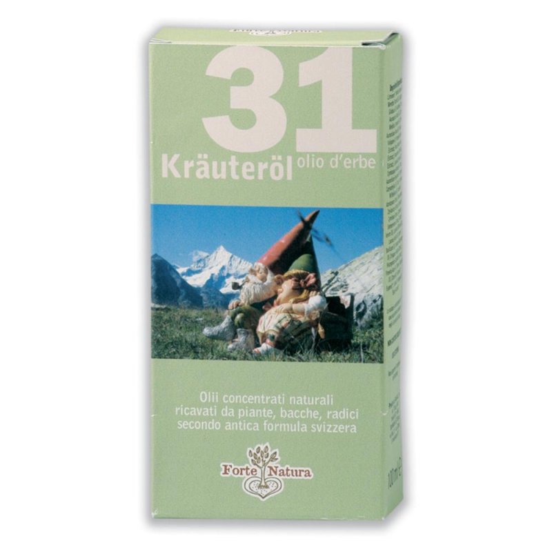 FORTENATURA Olio 31 Naturale 100 ml &ndash; Miscela di 31 Oli Essenziali Puri per Massaggi, Respiro Libero e Benessere