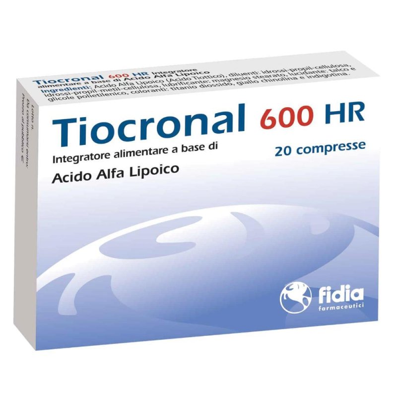 Fidia Apparato Articolare Tiocronal 600 HR Integratore 20 Compresse Fidia Apparato Articolare Tiocronal 600 HR Integratore 20 Compresse