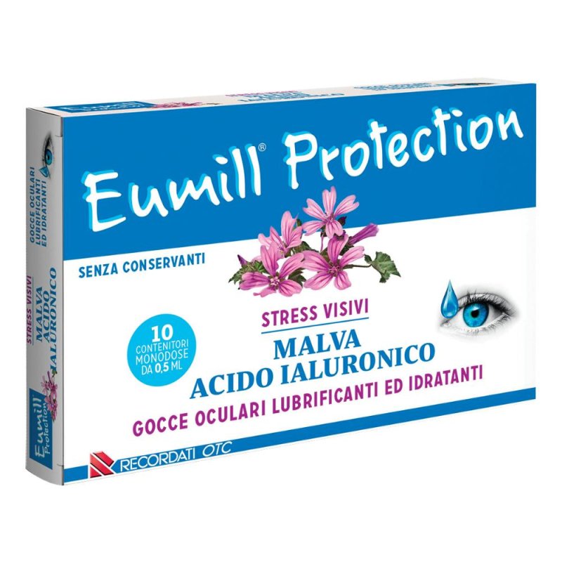 Eumill Protection Malva e Acido Ialuronico Gocce Oculari 10 Flaconcini Monodose Eumill Protection Malva e Acido Ialuronico Gocce Oculari 10 Flaconcini Monodose