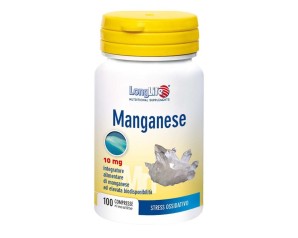 LongLife Manganese 10 mg Integratore Salute Ossa Antiossidante 100 Compresse