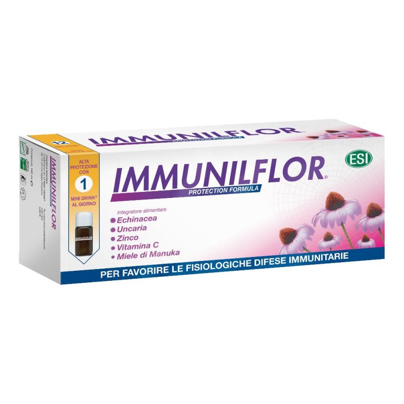 ImmunilFlor Integratore Alimentare Esi Difese Immunitarie 12 Flaconcini ImmunilFlor Integratore Alimentare Esi Difese Immunitarie 12 Flaconcini