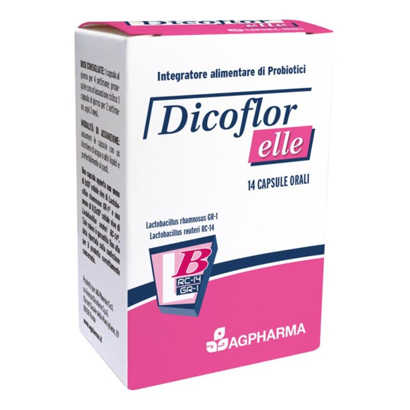 AG Pharma Dicoflor Elle Integratore Alimentare 14 Capsule AG Pharma Dicoflor Elle Integratore Alimentare 14 Capsule