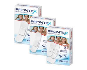 Safety Cerotto White Strips Tessuto Non Tessuto Bianco Grande 12 Pezzi