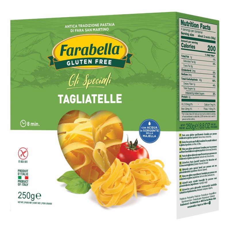Farabella tagliatelle senza glutine 250 grammi Farabella tagliatelle senza glutine 250 grammi