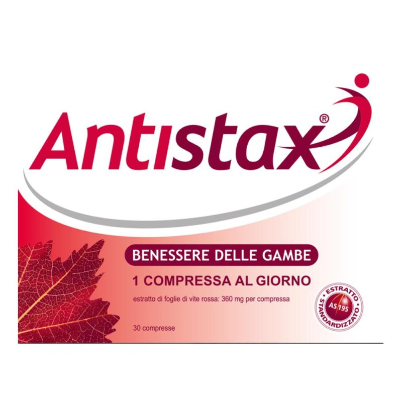 Antistax Integratore Alimentare Benessere delle Gambe 30 Compresse Antistax Integratore Alimentare Benessere delle Gambe 30 Compresse