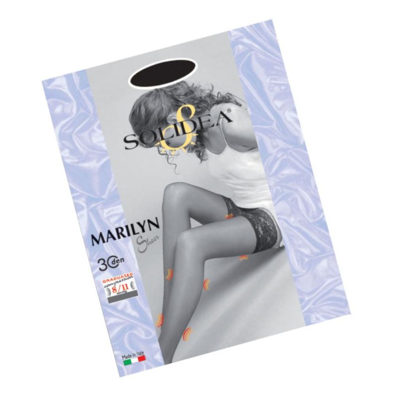 Marilyn Calze a Reggicalze 30 Denari Nero Taglia 4/L Eleganti Donna