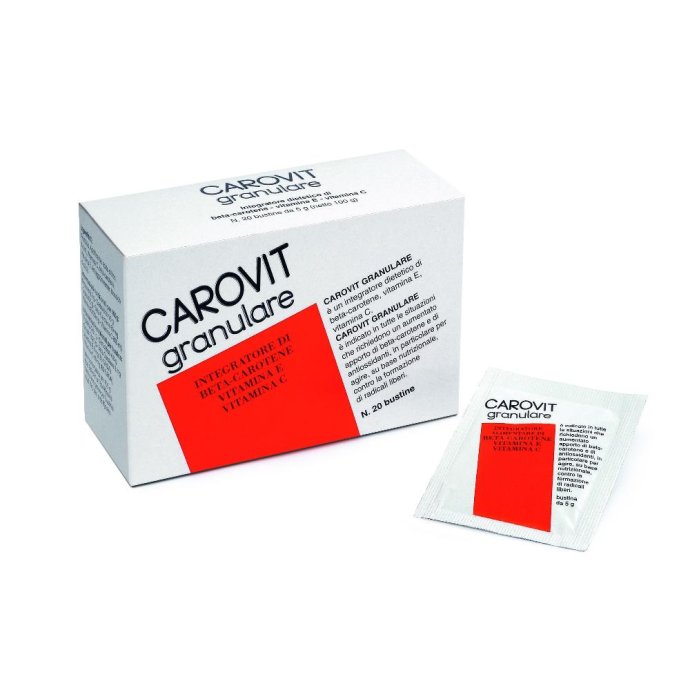 Carovit Granulare Integratore Alimentare di Betacarotene 20 Bustine Carovit Granulare Integratore Alimentare di Betacarotene 20 Bustine