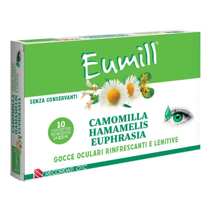 Eumill Camomilla Hamamelis Euphrasia Gocce Oculari 10 Flaconcini Monodose Eumill Camomilla Hamamelis Euphrasia Gocce Oculari 10 Flaconcini Monodose