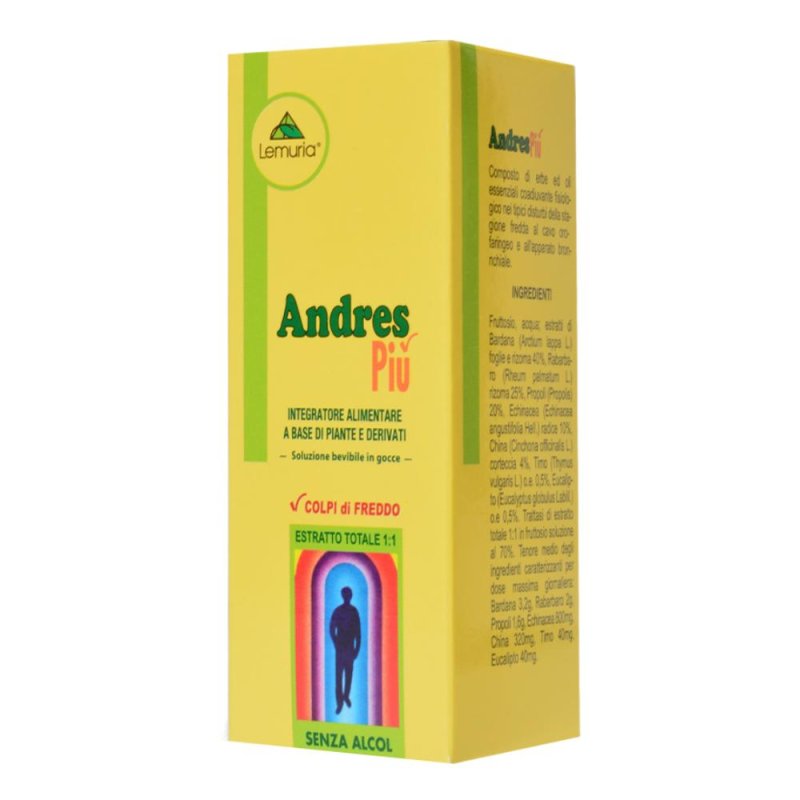 Andres Piu 30 ml gocce fitoterapiche toniche Andres Piu 30 ml gocce fitoterapiche toniche