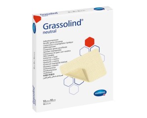 Grassolind Garza Grassa Sterile Non Aderente 10 x 10 centimetri Confezione da 10 Pezzi the new medicazione per ferite e piaghe delicate