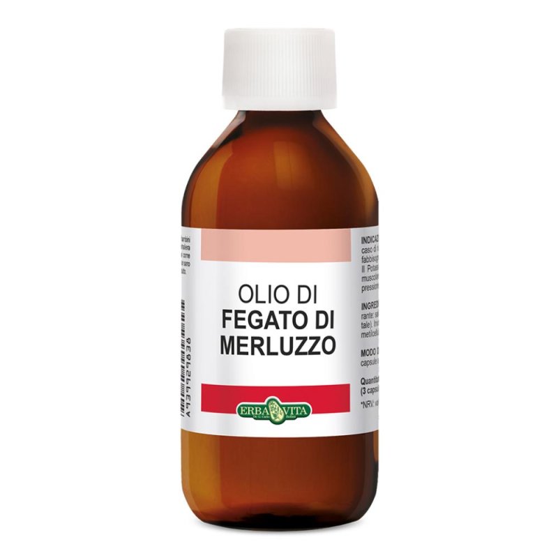 Erba Vita Olio Fegato Merluzzo Integratore Alimentare Flacone 100ml Erba Vita Olio Fegato Merluzzo Integratore Alimentare Flacone 100ml