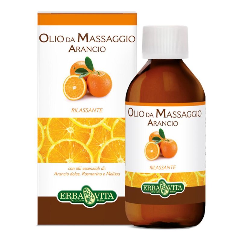 Erba Vita Olio da Massaggio all&rsquo;Arancio 250 ml &ndash; Olio Corpo Naturale Rilassante e Tonificante