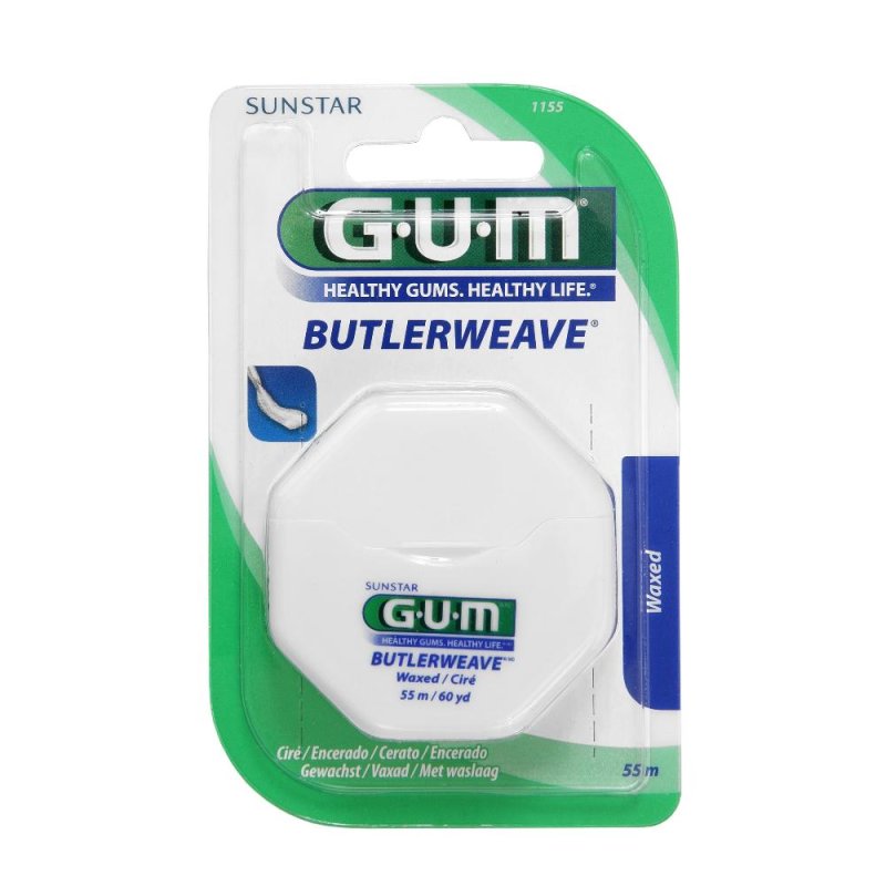 GUM Igiene Dentale Quotidiana Butlerweave Filo Interdentale Cerato 1155 GUM Igiene Dentale Quotidiana Butlerweave Filo Interdentale Cerato 1155