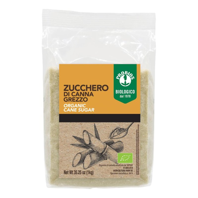 Zucchero di Canna Grezzo 1 kg - zucchero di canna integrale per dolcificare bevande e ricette Zucchero di Canna Grezzo 1 kg - zucchero di canna integrale per dolcificare bevande e ricette