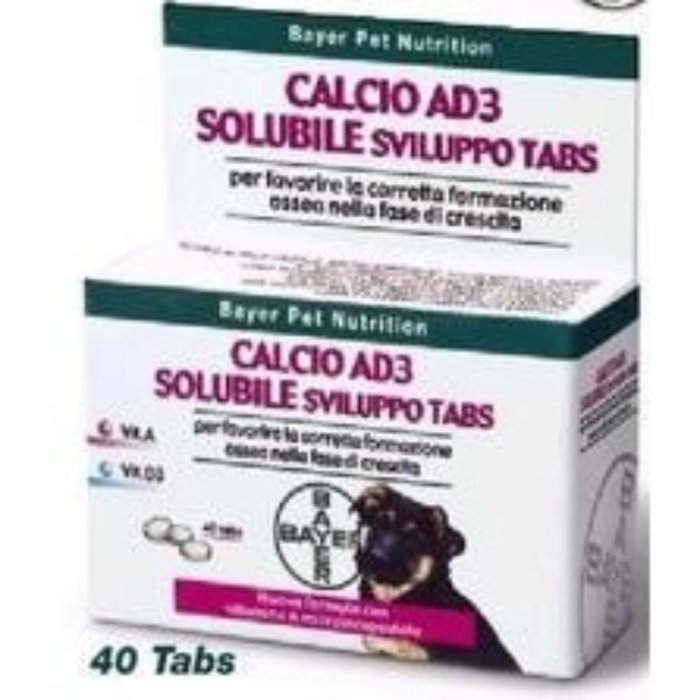 Bayer Pet Animali Domestici Calcio AD3 Cani Integratore 40 Compresse Bayer Pet Animali Domestici Calcio AD3 Cani Integratore 40 Compresse