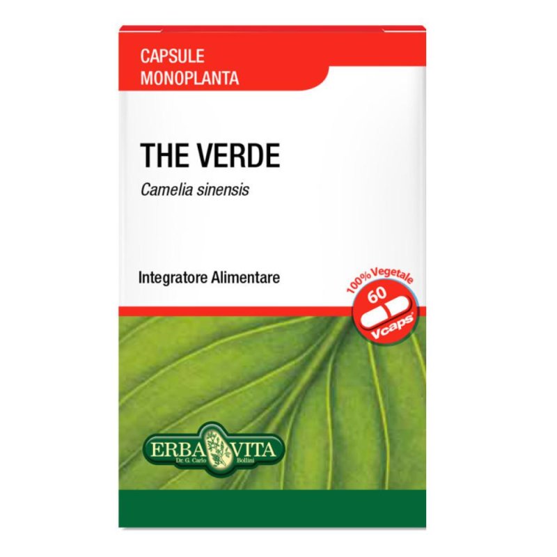 Erba Vita T&egrave; Verde Integratore Alimentare 60 Capsule