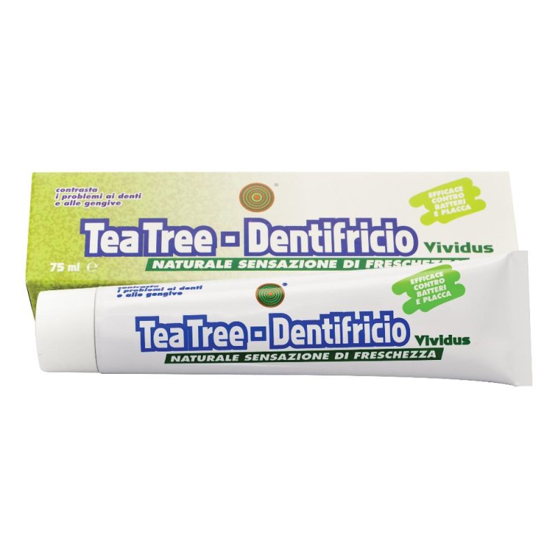Dentifricio Tea Tree con Olio di Melaleuca 75 ml per Igiene Orale Naturale, Azione Antibatterica e Alito Fresco Dentifricio Tea Tree con Olio di Melaleuca 75 ml per Igiene Orale Naturale, Azione Antibatterica e Alito Fresco