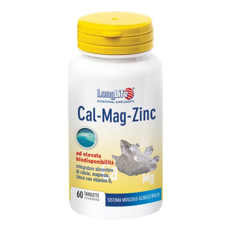 LongLife Cal-Mag-Zinc Integratore Alimentare 60 Tavolette LongLife Cal-Mag-Zinc Integratore Alimentare 60 Tavolette