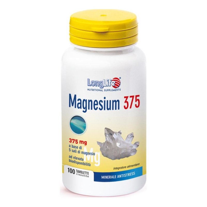 Longlife Magnesium 375 mg 100 Tavolette Integratore di Magnesio