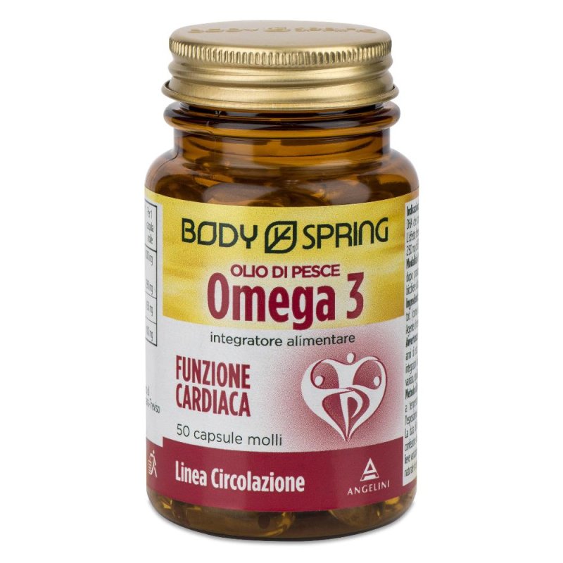 Angelini Body Spring Olio Di Pesce Omega 3 Integratore Alimentare50Capsule Angelini Body Spring Olio Di Pesce Omega 3 Integratore Alimentare50Capsule