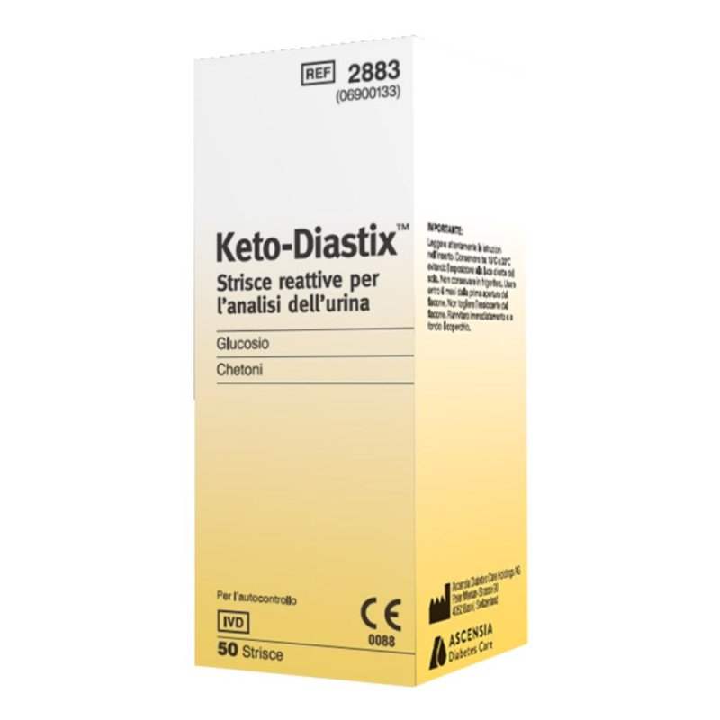 Bayer Keto-Diastix Strisce Reattive per l'Analisi dell'Urina 50 Pezzi Bayer Keto-Diastix Strisce Reattive per l'Analisi dell'Urina 50 Pezzi