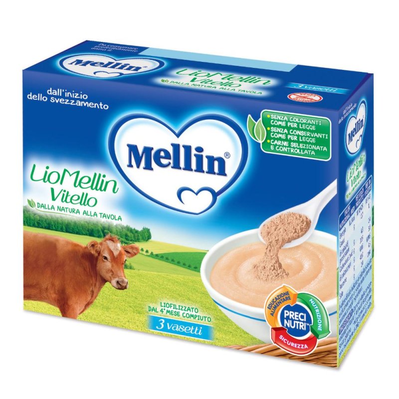 Mellin Liomellin Vitello Liofilizzato 10 G 3 Pezzi Mellin Liomellin Vitello Liofilizzato 10 G 3 Pezzi