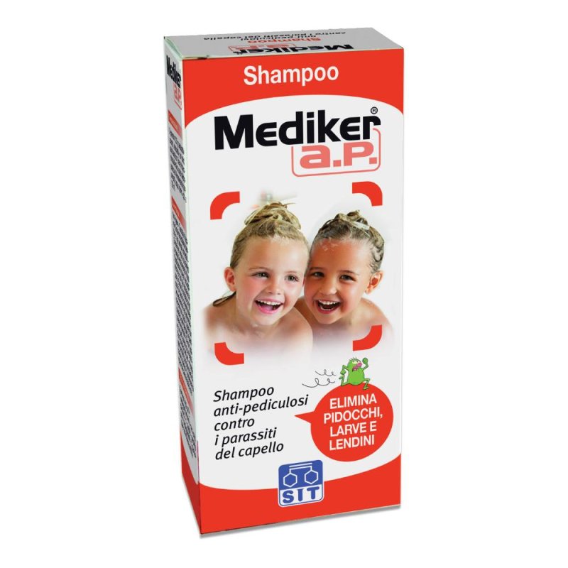 Mediker A.P. Shampoo Anti-Pediculosi - Elimina Pidocchi, Larve e Lendini Shampoo anti pidocchi Antiparassitario Antipediculosi 100ml