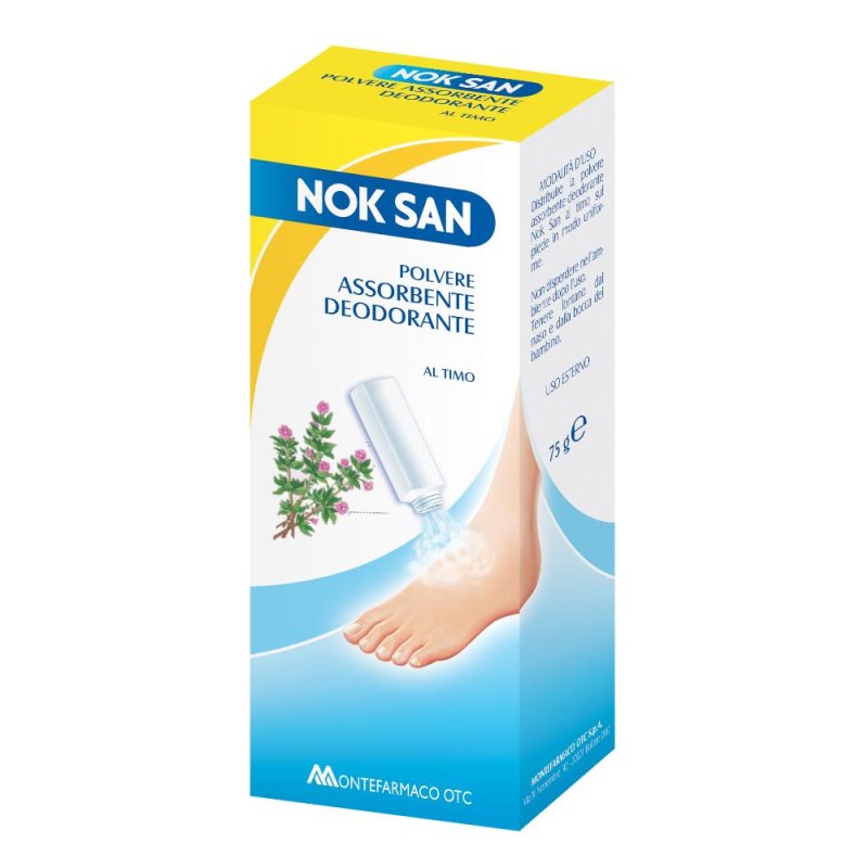 Montefarmaco Otc Nok San Polvere Assorbente Deodorante 75 G Montefarmaco Otc Nok San Polvere Assorbente Deodorante 75 G