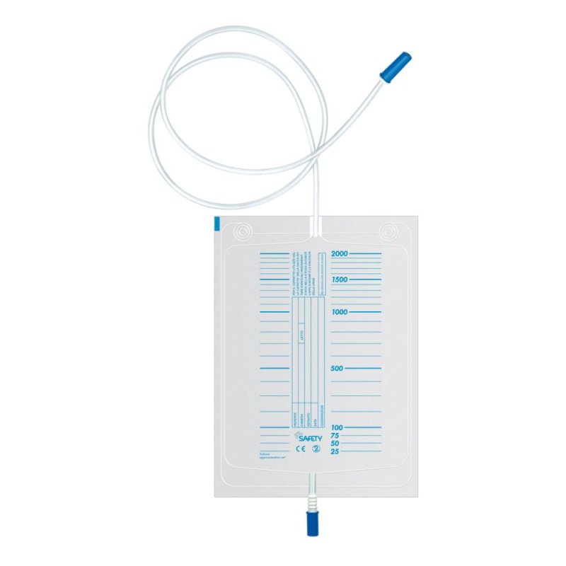 Safety Sacca Di Drenaggio Da Letto Per Incontinenza Con Scarico 130 Cm 1 Pezzo