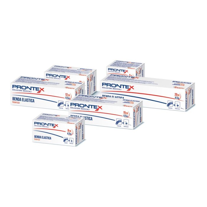 Prontex Ideal - Benda Elastica in Tessuto Bianco 20cm x 4.5m 1 pezzo