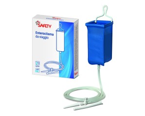 Safety Enteroclisma Da Viaggio In Gomma Con Cannula Anale E Vaginale 2 Litri