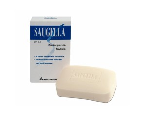 Saugella  Classica Blu Detergente Solido pH 3,5 Pelle Mista e Grassa 100 g