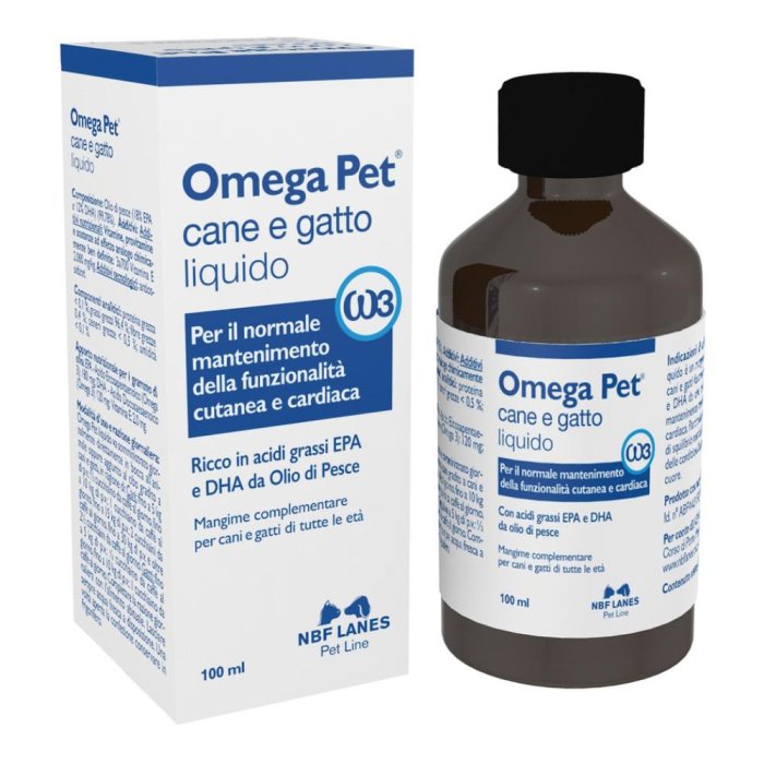 N.B.F. Lanes Animali Domestici Omega Pet Cani e Gatti Soluzione 100 ml N.B.F. Lanes Animali Domestici Omega Pet Cani e Gatti Soluzione 100 ml