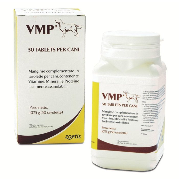 Zoetis Pfizer Animali Domestici VMP Vitamine Cani Integratore 50 Compresse Zoetis Pfizer Animali Domestici VMP Vitamine Cani Integratore 50 Compresse