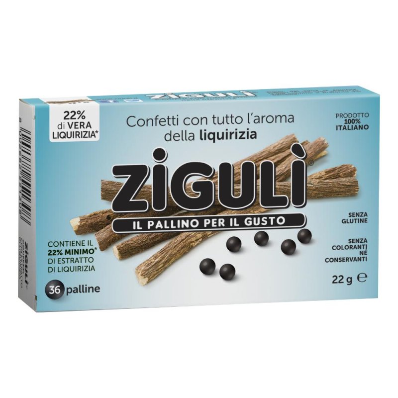 Ziguli Liquirizia 36 Palline 22g Ziguli Liquirizia 36 Palline 22g