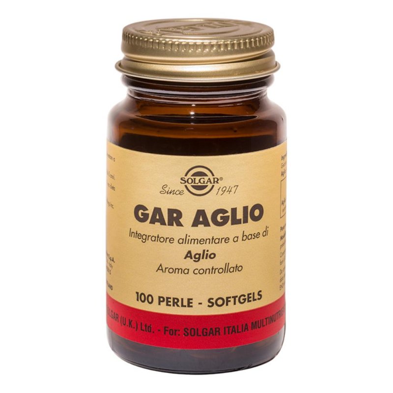 Solgar  Antiossidanti Gar Aglio Integratore Alimentare 100 Perle Softgel